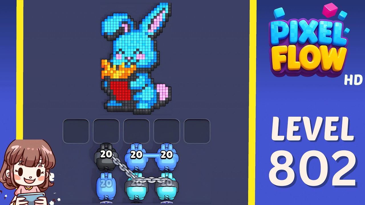 Pixel Flow Level 802 Solution Walkthrough