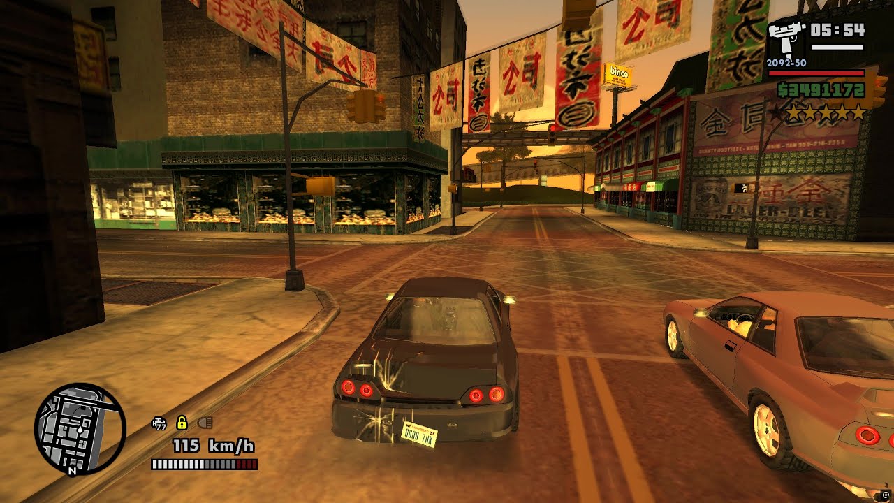 GTA San Andreas Liberty - Saint's Mark Mafia Shootout + Six Star Escape