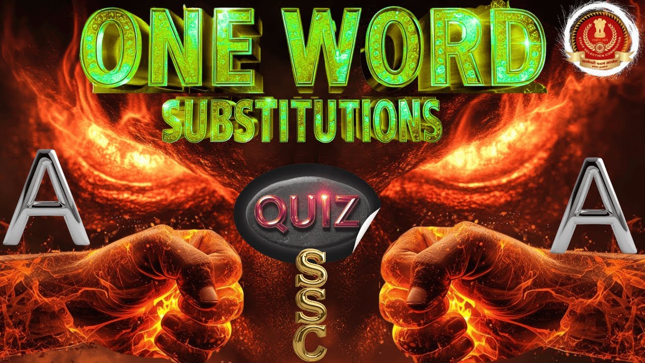 📚 Alphabet A 📚 || One word substitutions || Black book of English vocabulary || SSC Vocabulary Quiz
