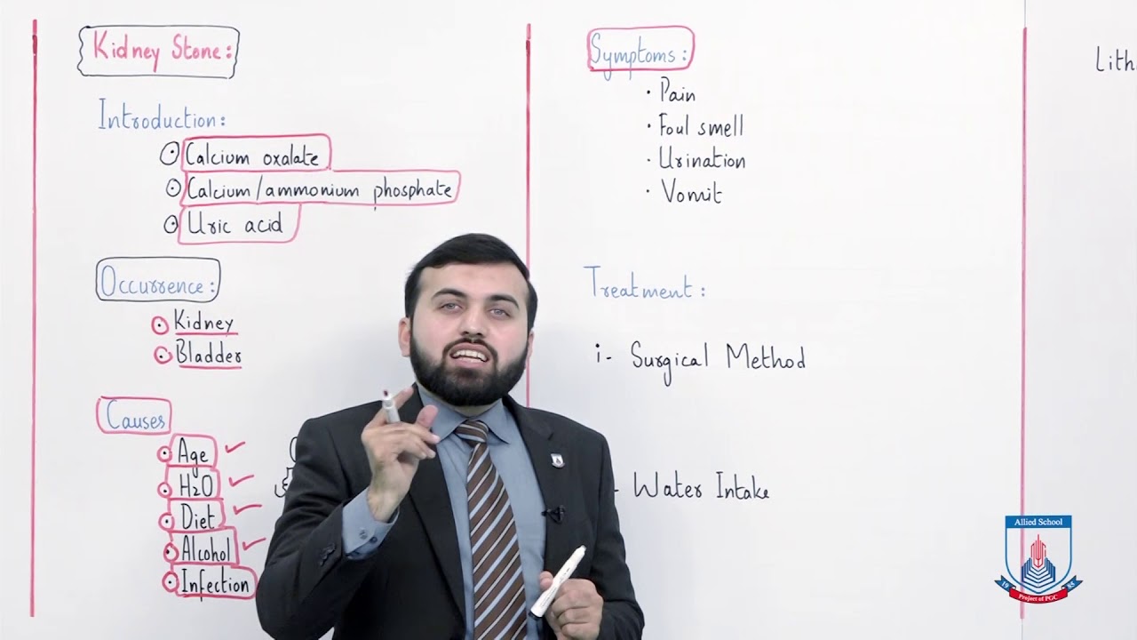 Class 10 - Biology - Chapter 11 - Lecture 4 Kidney disorders - Allied Schools