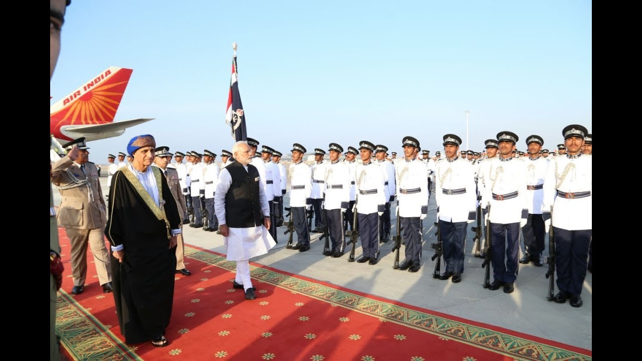 Ceremonial Welcome for PM Modi at Muscat, Oman