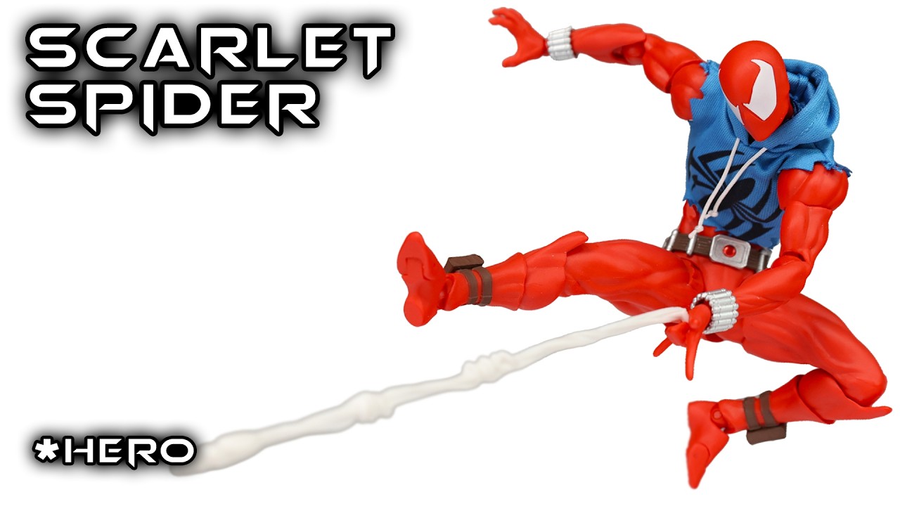 Mess Toys Revoltech SCARLET SPIDER (Hero) Spider-Man Action Figure Review