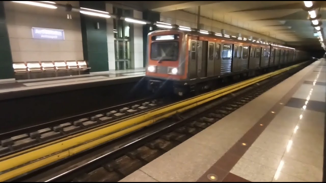 Athens Metro 2025 Arriving And Departing 1st Generation Anthoupoli station line 2