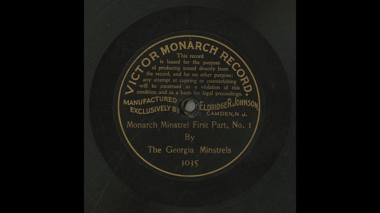 Monarch Minstrel, first part, no. 1 #1901 #vinyl shellac records