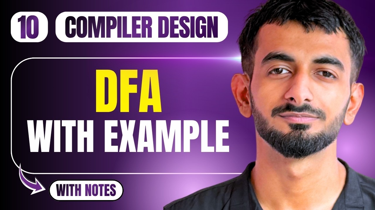 10 | DFA with Example | Compiler Design | Unit 01 | Hindi