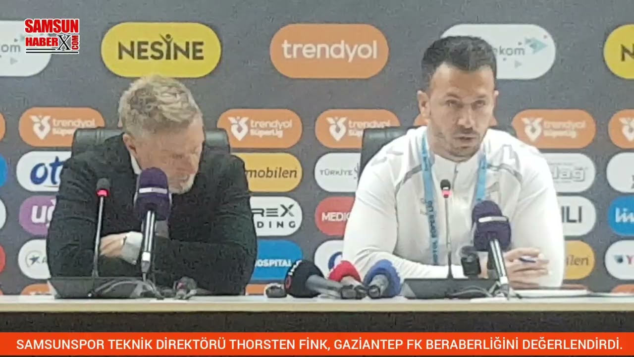 Samsunspor Teknik Direktörü Thorsten Fink Gaziantep FK Beraberliğini Değerlendirdi!