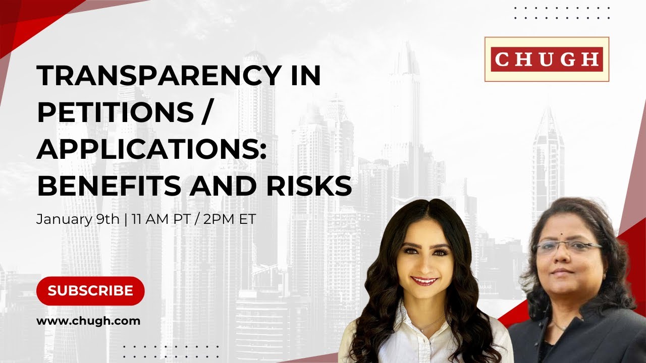 Transparency in Petitions/Applications: Benefits and Risks