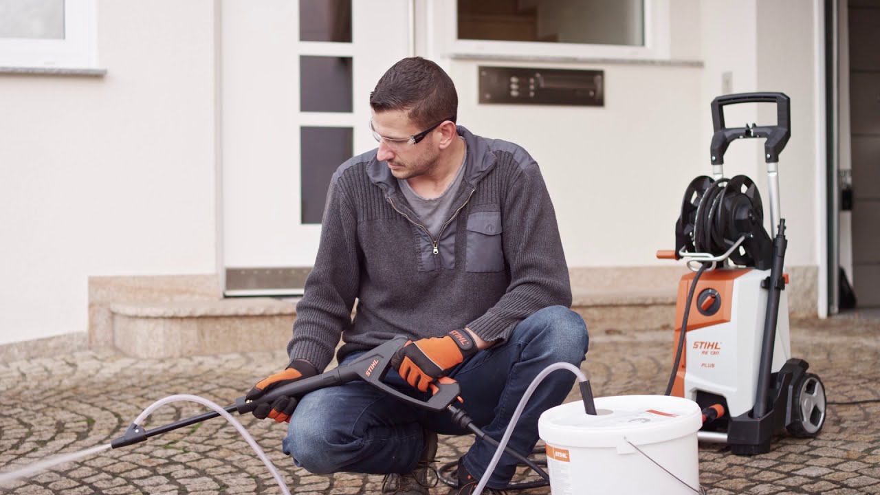 Mokro peskanje z visokotlačnimi čistilniki STIHL RE