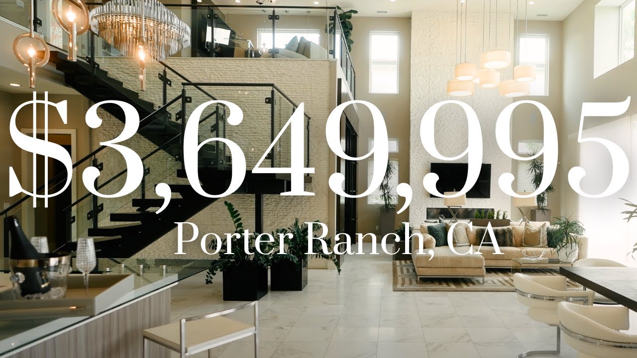 Inside a $3.64M Porter Ranch Modern Mansion | Infinity Pool Dream Tour