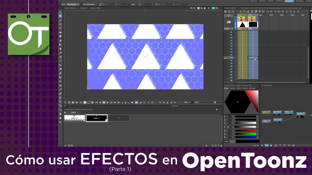Como usar EFECTOS en OPENTOONZ (Parte 1) - Tutorial animación