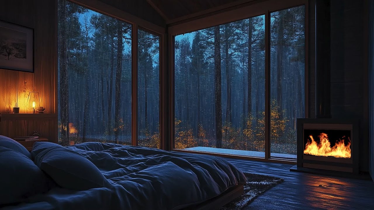 Rain Sound in Forest | Heavy Rain on Window for Fast Sleep & Deep Relaxation