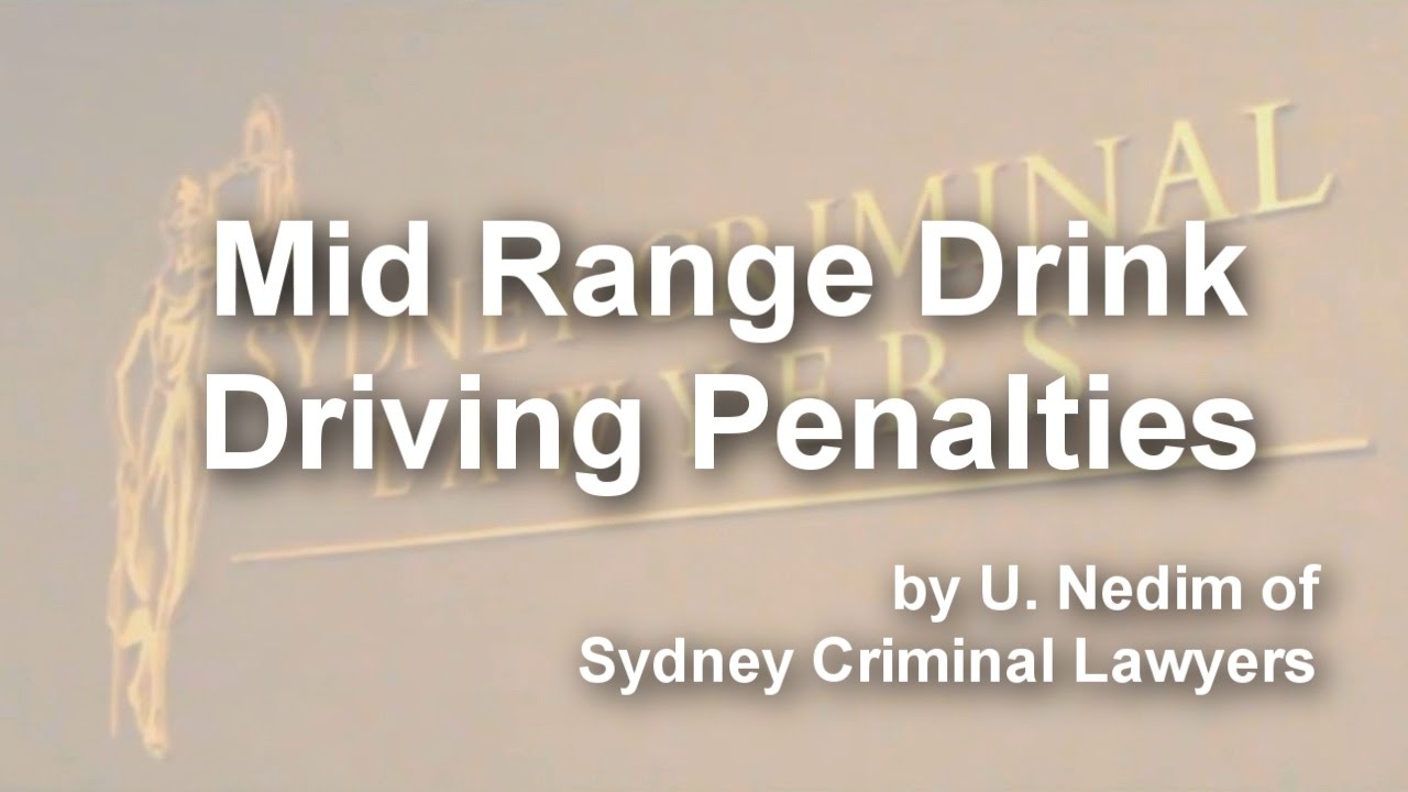 Mid Range Drink Driving Penalties