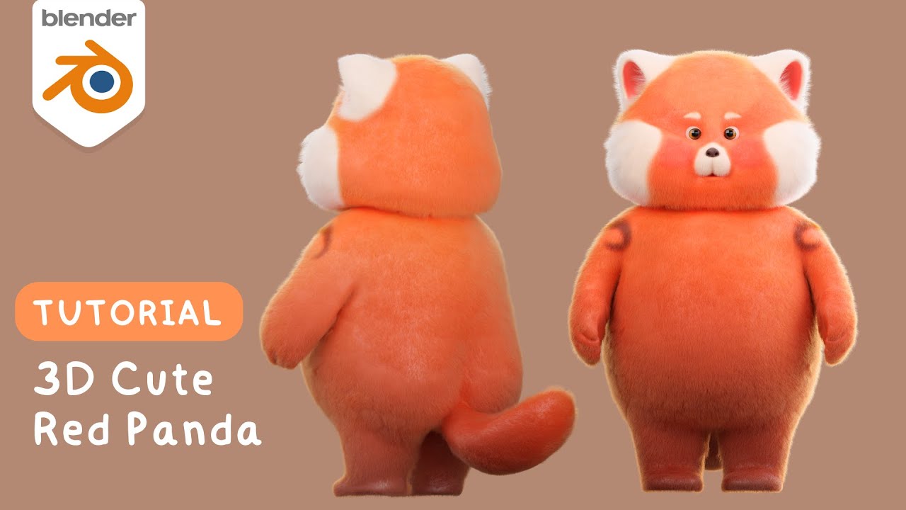 3D Character Cute Red Panda EP. 1 | Blender Tutorial l Turning Red Fanart