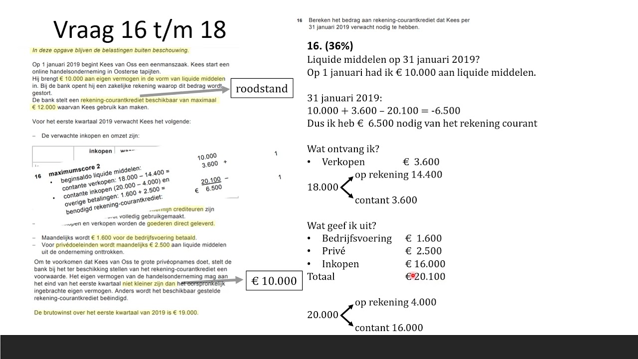 Havo bedrijfseconomie 2019-1: Inkopen en Verkopen: opdr 16, 17, 18 - een moeilijke opgave uitgelegd