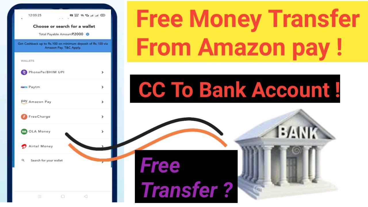 Free Money Transfer From Amazon pay| Credit Card To Bank Account Free Money Transfer| Banking points