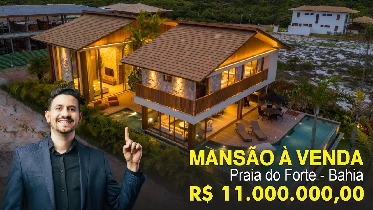 CASA DE LUXO EM PRAIA DO FORTE À VENDA | R$ 11.000.000,00 | PISCINAS NATURAIS - ASSISTA EM 4K