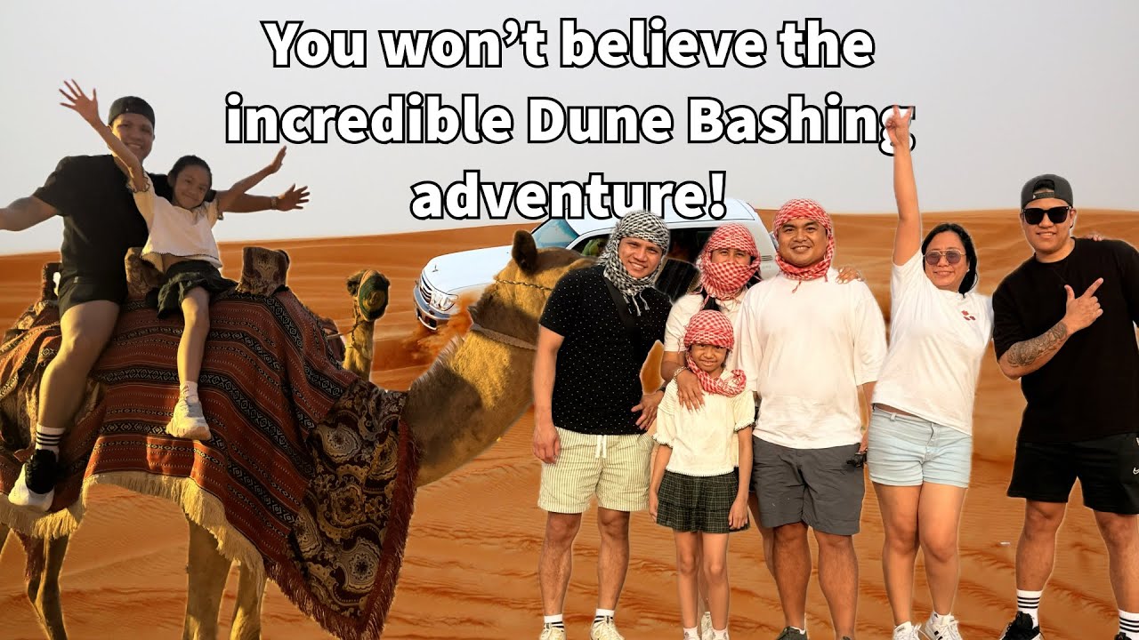 Dubai Vlog 12 : We SURVIVED A Desert Safari! | Dune Bashing, Camel Riding + Buffet 