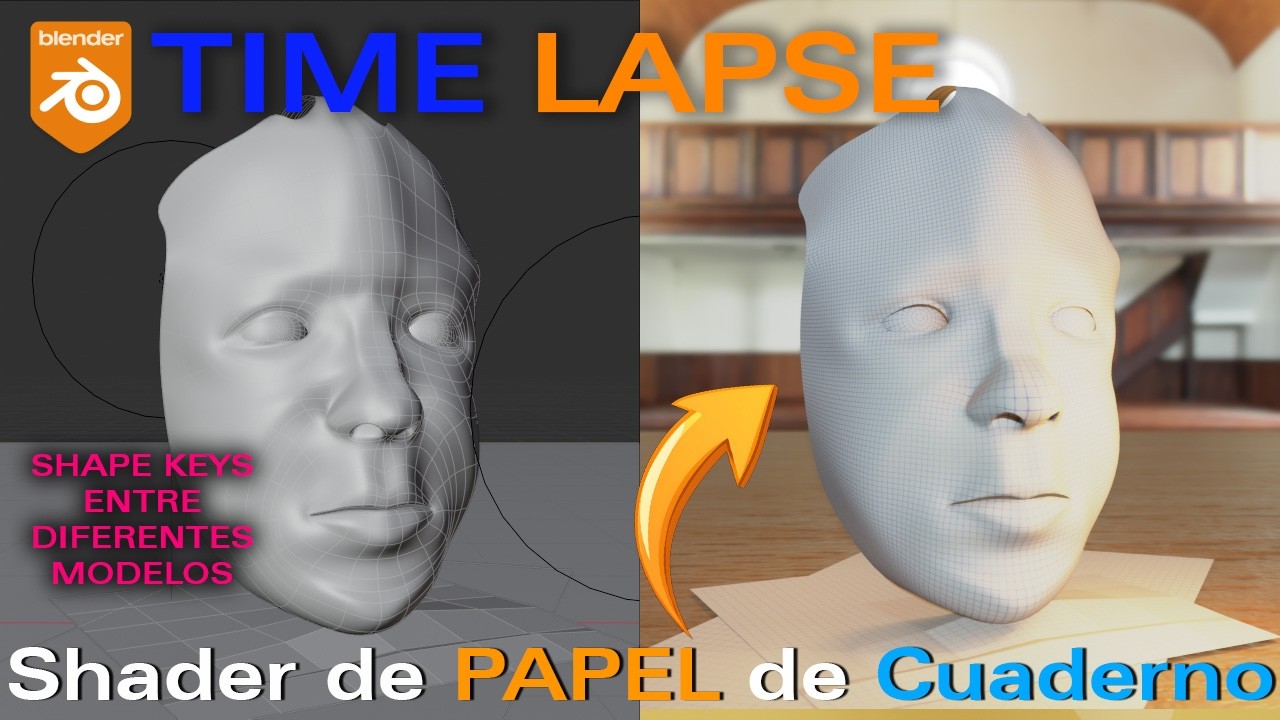 ❤️Blender Como hacer Shader De Papel, ShapeKeys Avanzados, Animación y Render🩵