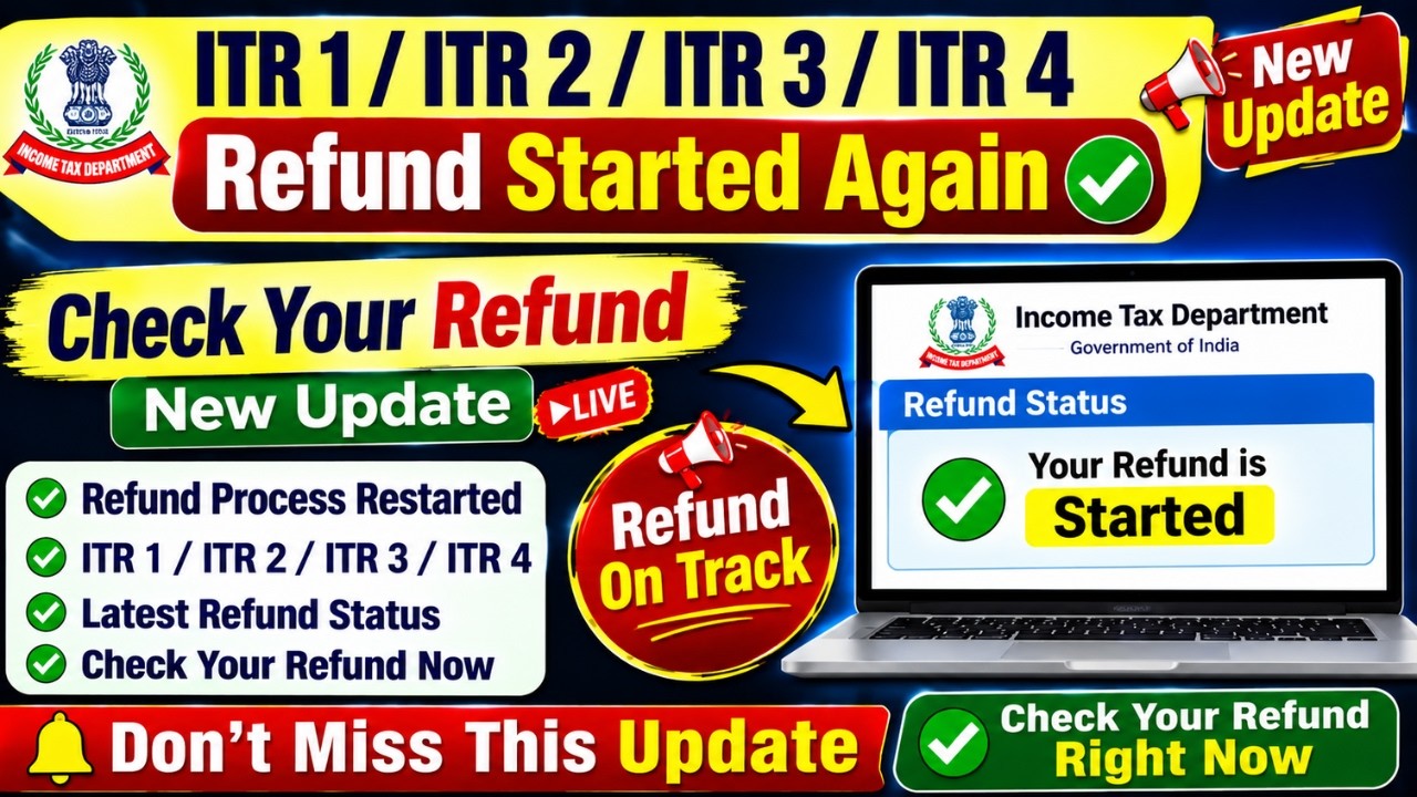 ITR Refund Started Again 2026 😍 | ITR 1, ITR 2, ITR 3, ITR 4 Refund Released | Check Refund Status