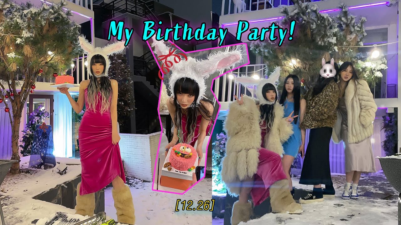 [SUB] Vlog∙친구들이랑 드레스입고 파티룸 생일파티🥂🎂,알콜X, 소소한 행벅 좋ㄷㅑ!