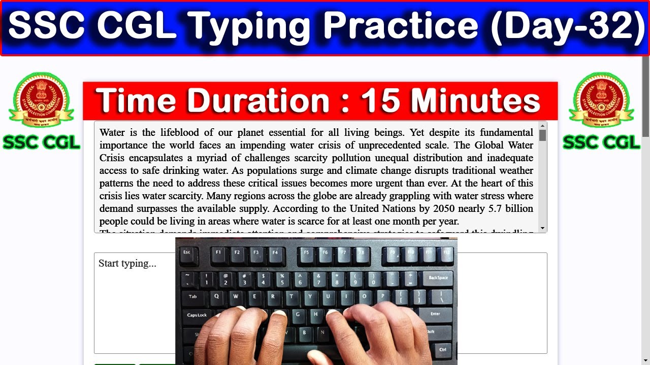 SSC CGL Typing Test Day- 32 | 42 WPM Typing Speed with 99.00% Accuracy #typing #raushantypingmaster