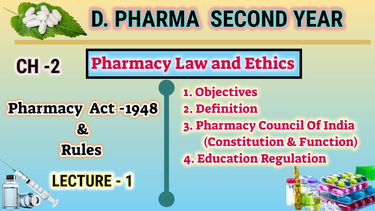 Pharmacy Act 1948 | Ch-2 | L-1 | Pharmacy Law and ethics | D.Pharm Second Year