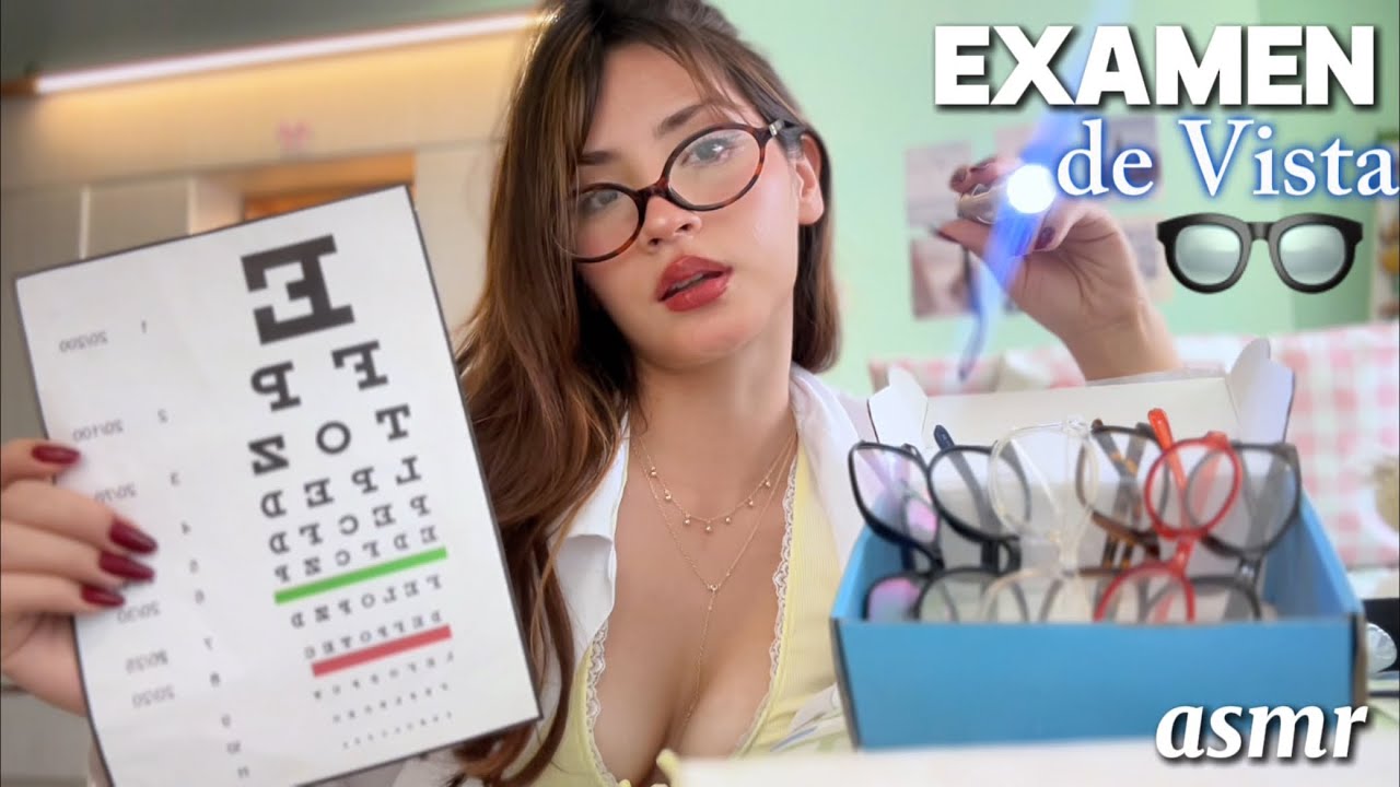 ASMR ROLEPLAY EXAMEN DE VISTA 👩‍⚕️👓  TEST de VISTA COMPLETO 
