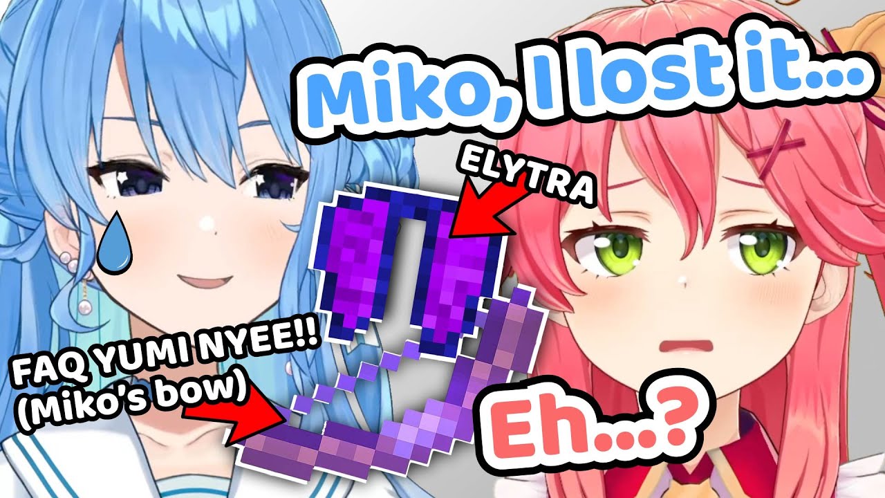 Suisei Died on Moona's Roller Coaster and Lost Miko's Bow and Elytra【Hololive | Suisei x Miko】