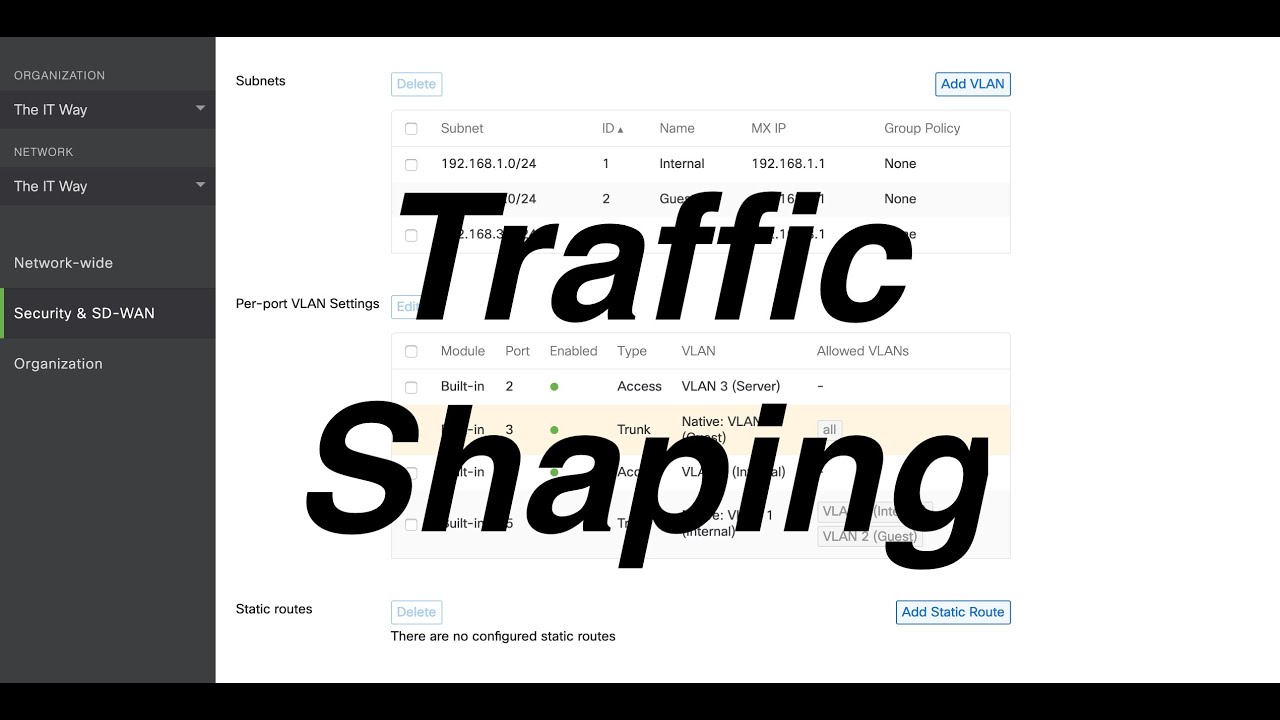 [HOW] to configure Traffic Shaping rules in Cisco Meraki Security Appliance MX