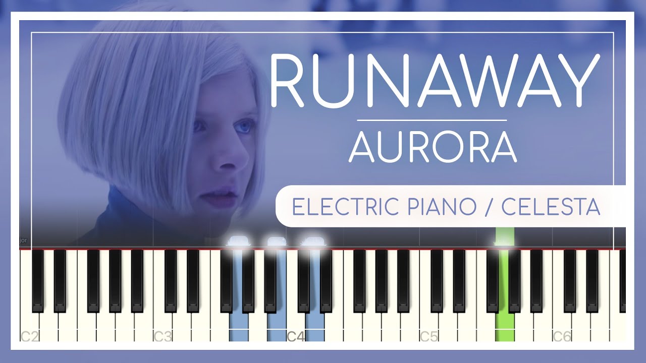 Runaway - Aurora | Electric piano tutorial in C major for beginners