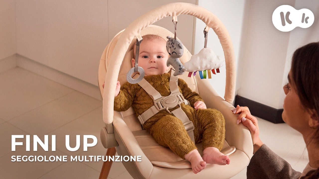 Kinderkraft FINI UP – seggiolone 3 in 1: sdraietta, seggiolone pappa, sedia per bimbi più grandi