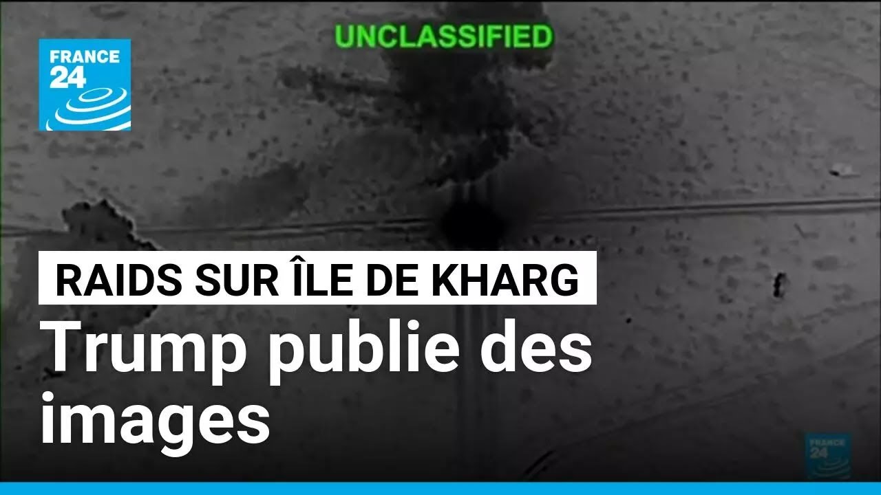 Trump diffuse des images présentées comme des raids aériens sur l’île de Kharg • FRANCE 24