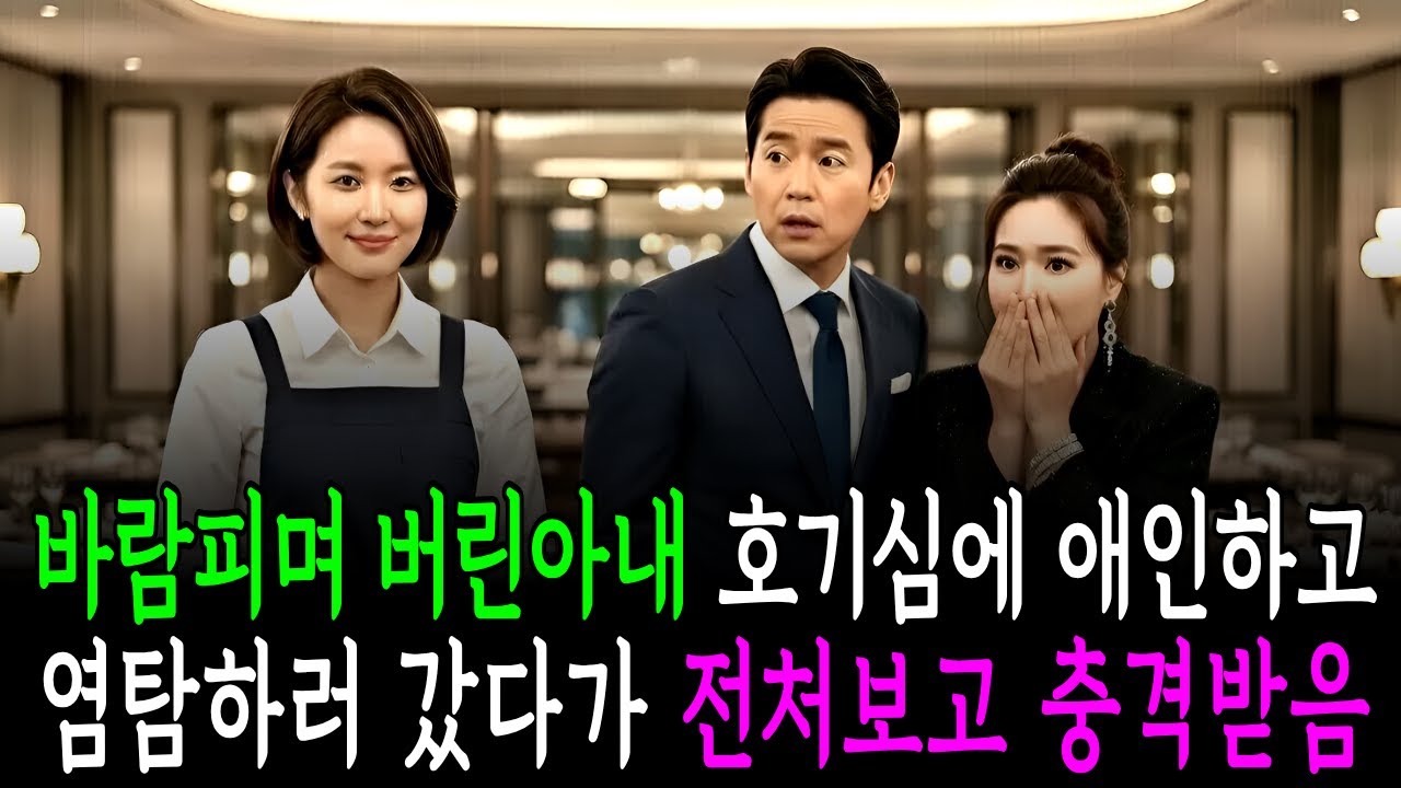 바람피며 버린아내 호기심에 애인하고 염탐하러 갔다가 전처보고 충격을 받는데