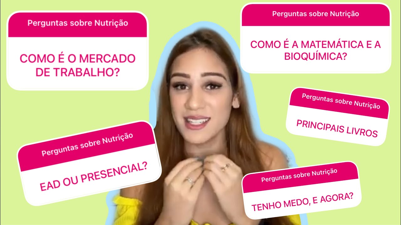 TOP 5 PERGUNTAS SOBRE A FACULDADE DE NUTRIÇÃO - (EAD, TRABALHO, LIVROS, MEDO, BIOQUÍMICA)