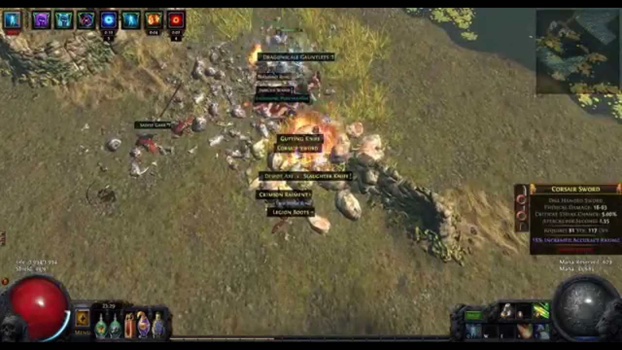 ~500k DPS on 40-50 chaos budget Barrage COC Standard