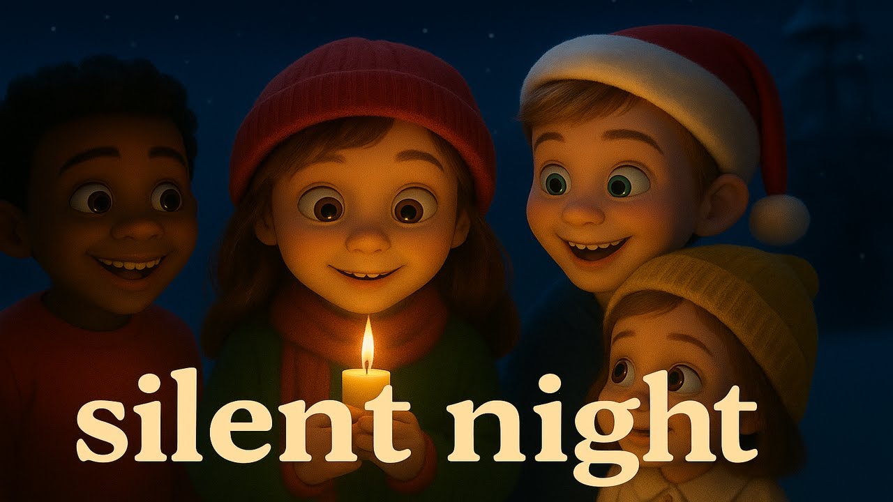 Silent Night | Kids Christmas Song & Animation | Christmas Carol for Children