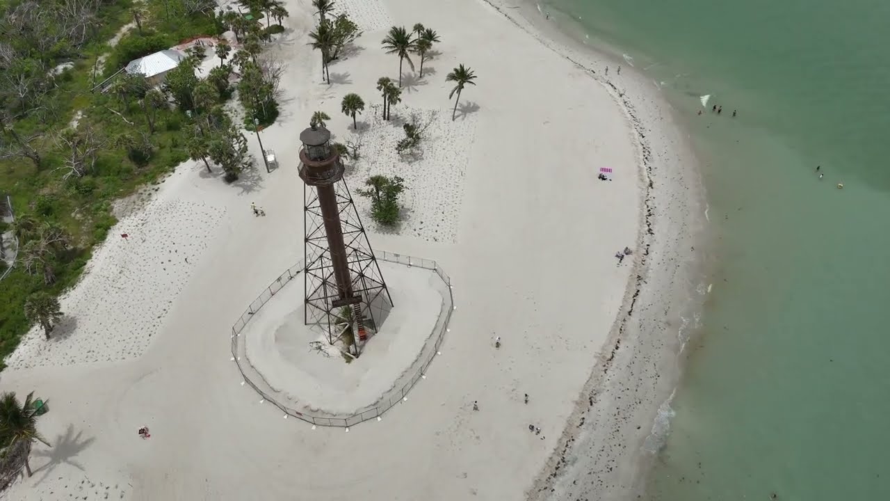 Sanibel Island, Lighthouse and area fly over 06 05 2025