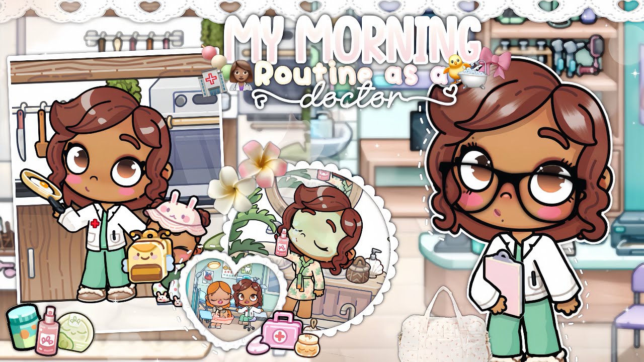 My morning routine as a doctor..! 👩🏽‍⚕️🍡🗯️ || *with voice* || avatar world.
