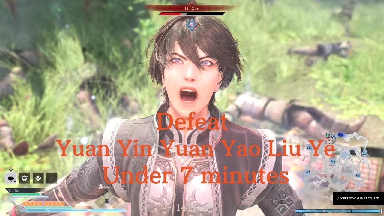 DYNASTY WARRIORS: ORIGINS Defeat Yuan Yin, Yuan Yao, Liu Ye under 7 mins Battle of Mt. Xisai