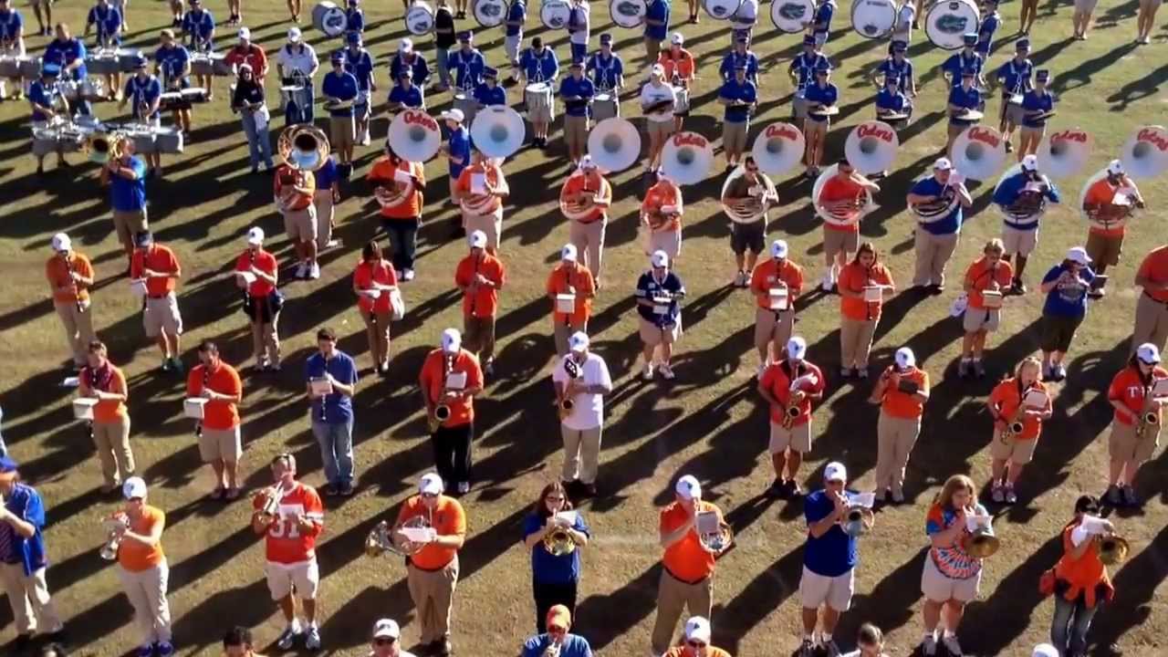 University of Florida Pride of the Sunshine Gator Band and Alumni Band, 2013, almost 600 strong