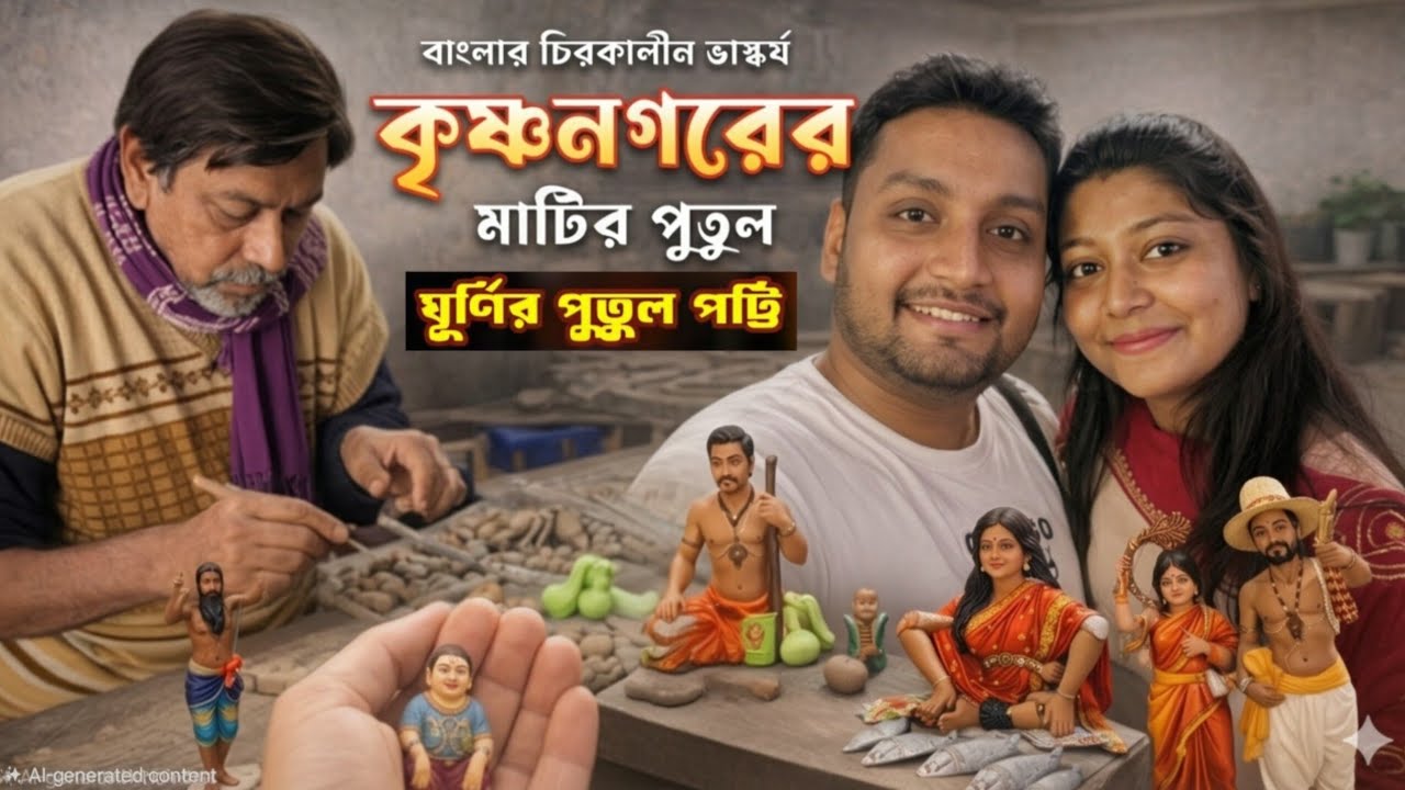 পশ্চিমবঙ্গের পুতুল গ্রাম । ঘূর্ণির পুতুল পট্টি । Ghurni Putul Gram । Bengali Vlog