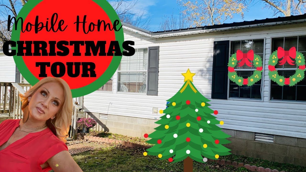 Farmhouse mobile home Christmas tour, double wide mobile home,Blessed Beyond Measure