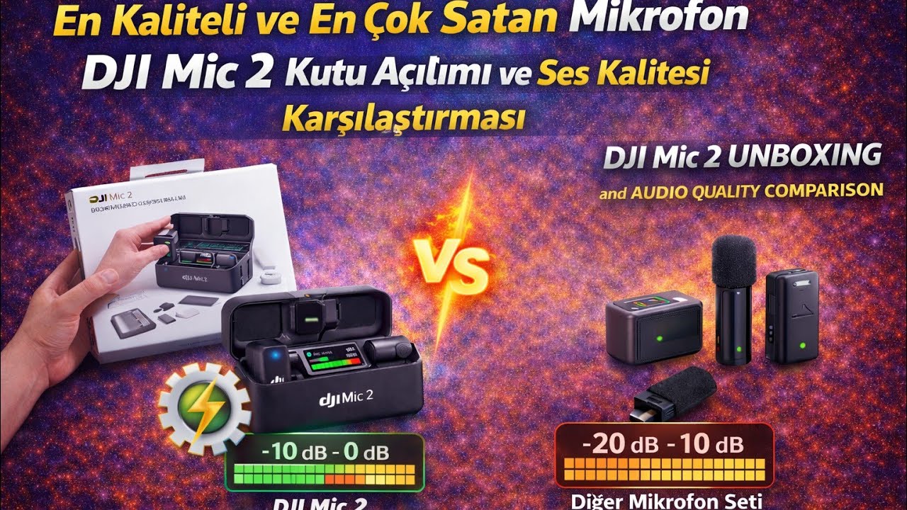 En Kaliteli ve En Çok Satan Mikrofon DJI Mic 2 Kutu Açılımı ve Ses Kalitesi Karşılaştırması #djimic2