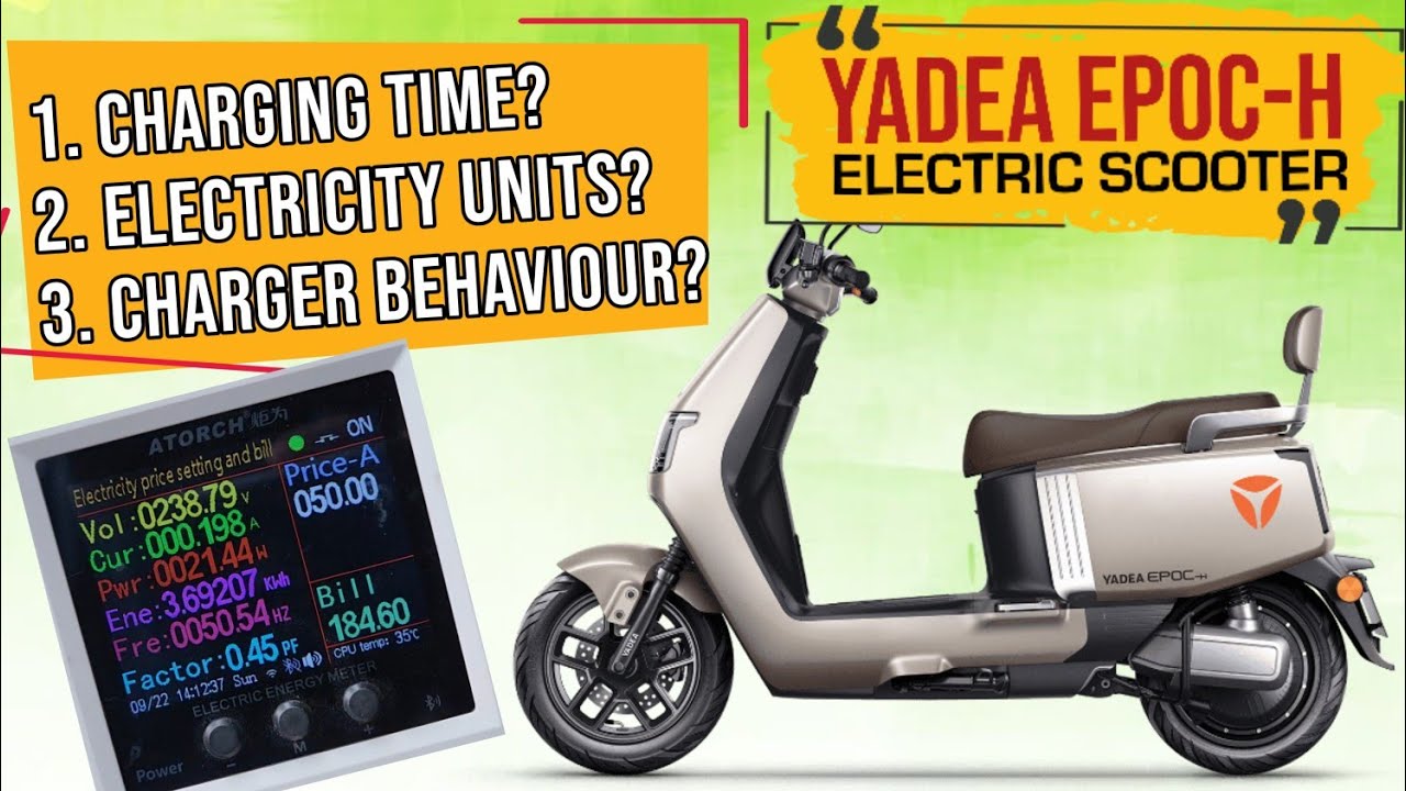Yadea Epoc-H Electric Scooter Charging Test