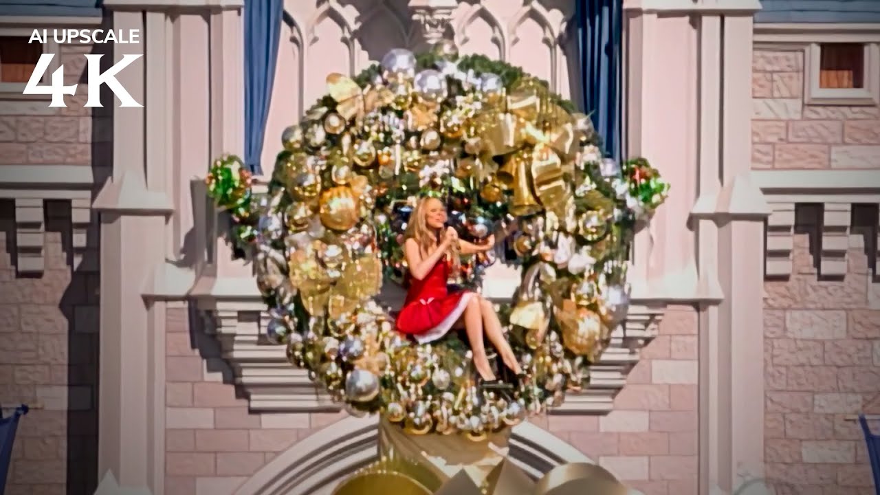 [AI Upscale 4K 60 fps] Mariah Carey - All I Want For Christmas Is You (Live on Disney Parade, 2004)