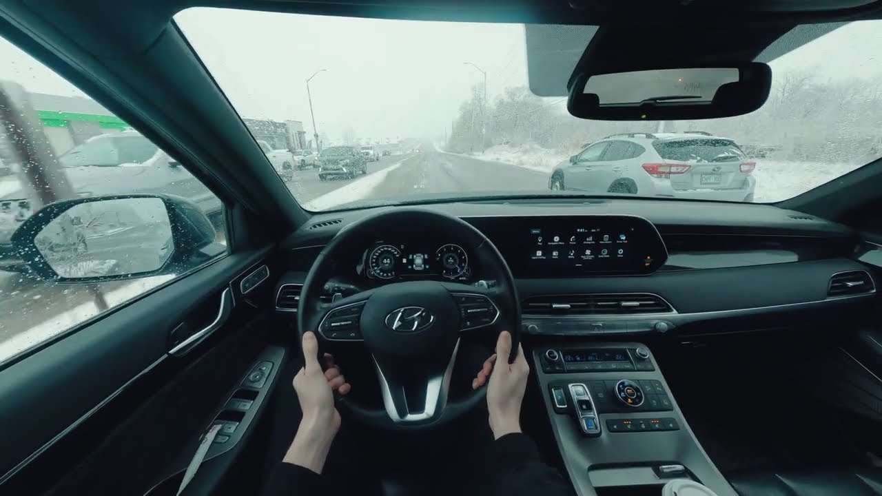Hyundai Palisade POV Winter Drive | Sand Mode = Sideways