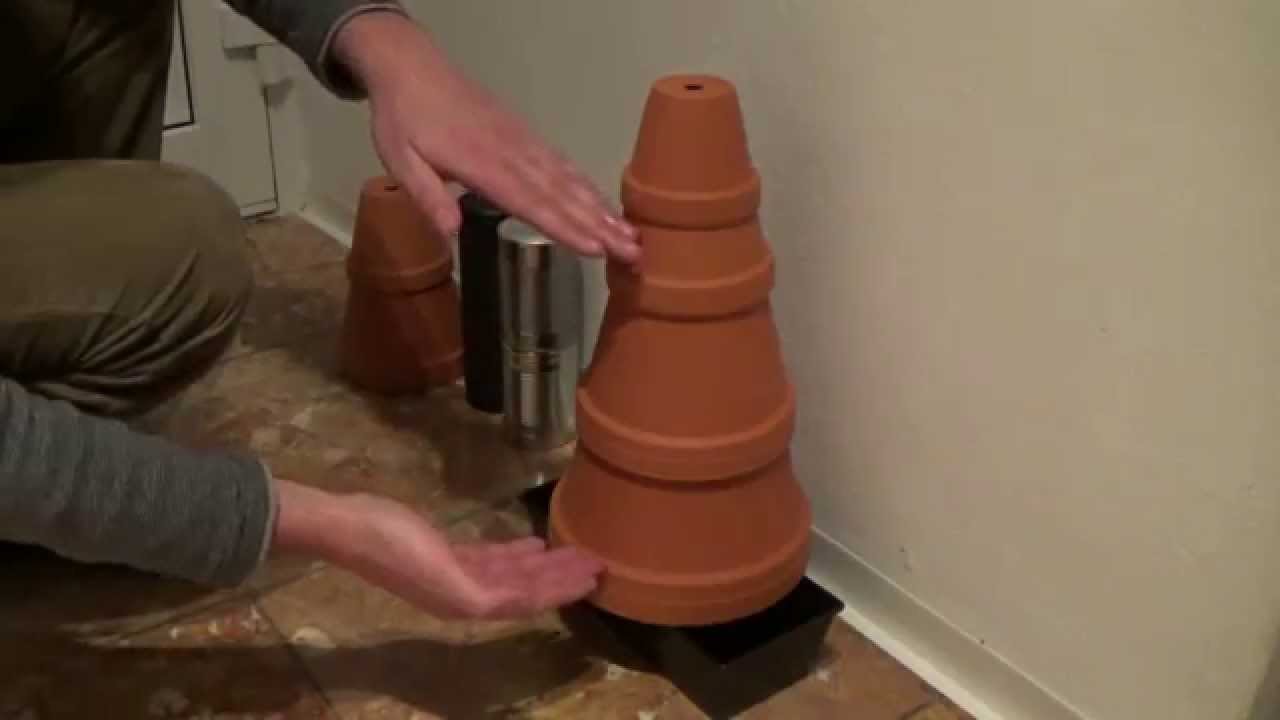 Flowerpot Heater Alternative. Version 2 of the Candle Heater. Pyramid Style. English and German.
