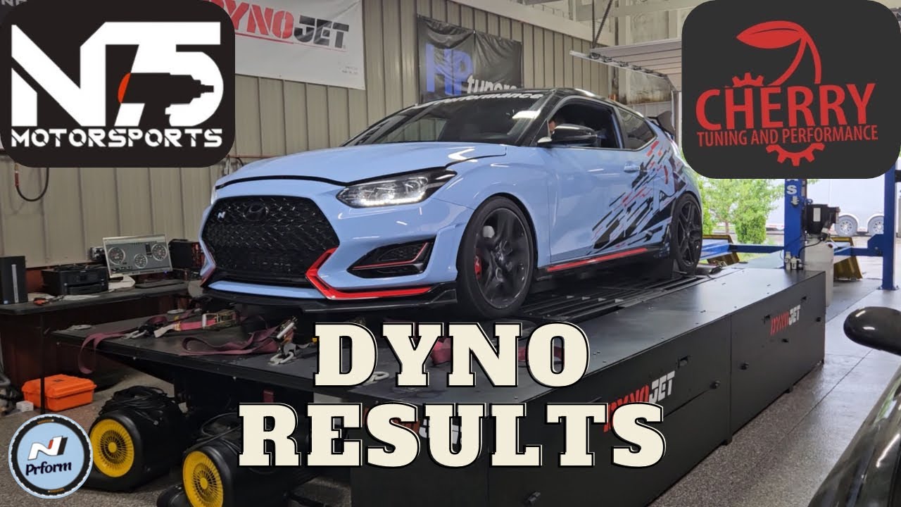 N75 Motorsports & Cherry Tuning Dyno Results Comparison on Veloster N w/ Elantra N Turbo Swap