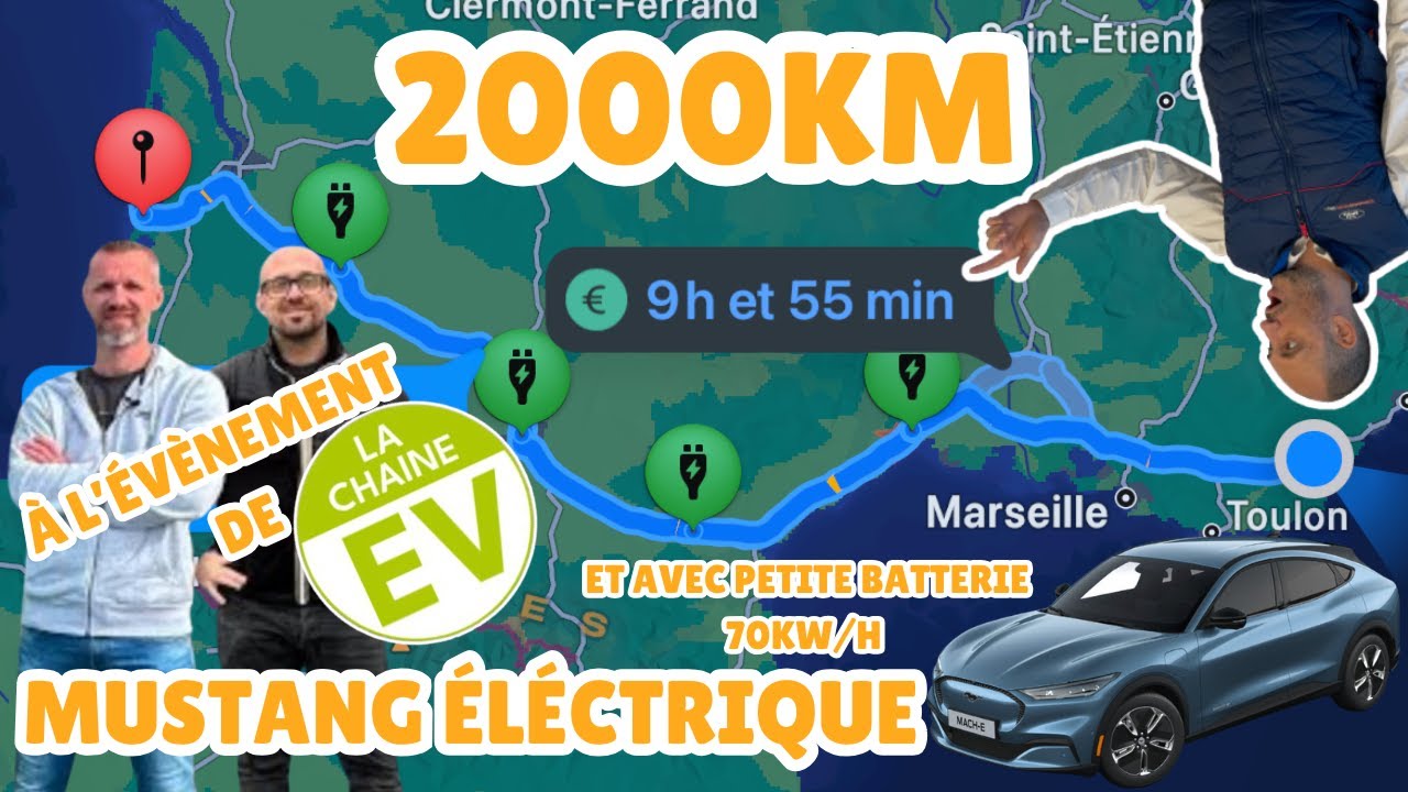 Road Trip 2000 KMs en Mustang électrique (Ford Mach-e) mega challenge de la@La Chaine EV