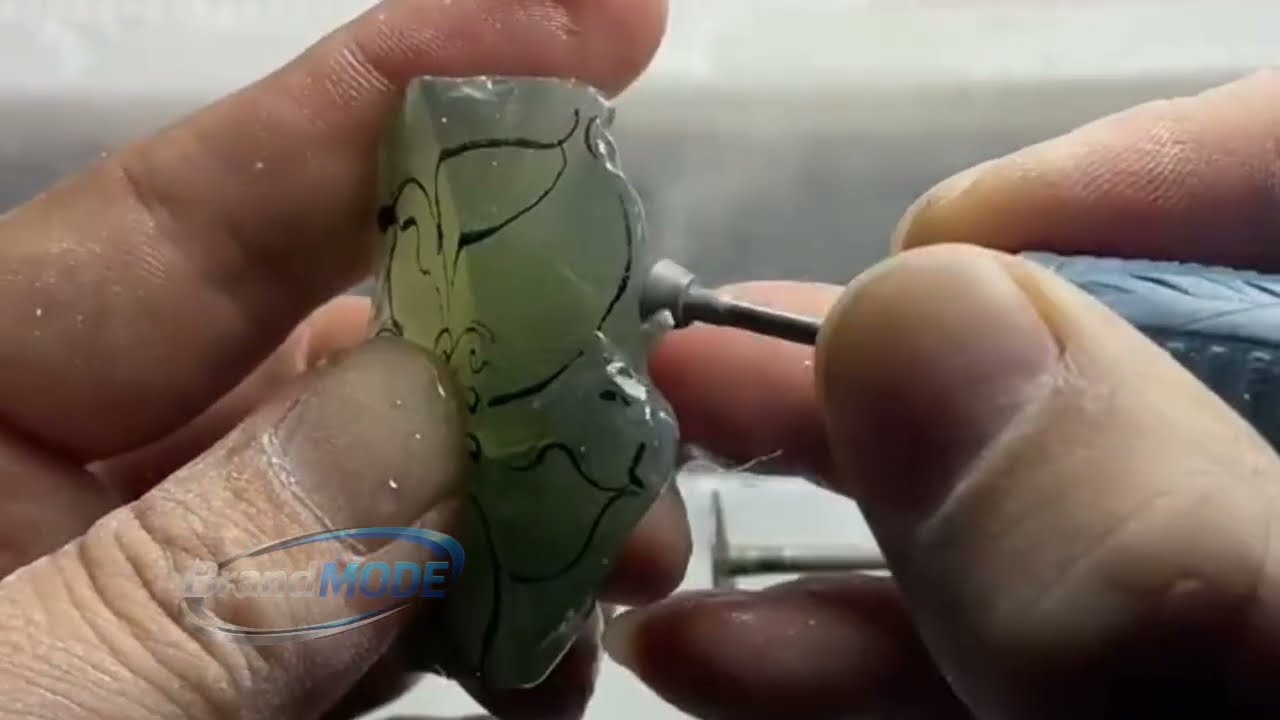 Carving jade | gem art | flower | jade #gemstone 